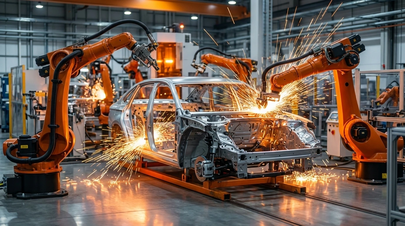 Automobile Hyundai revolving stage fabrication by Hanif and Sons