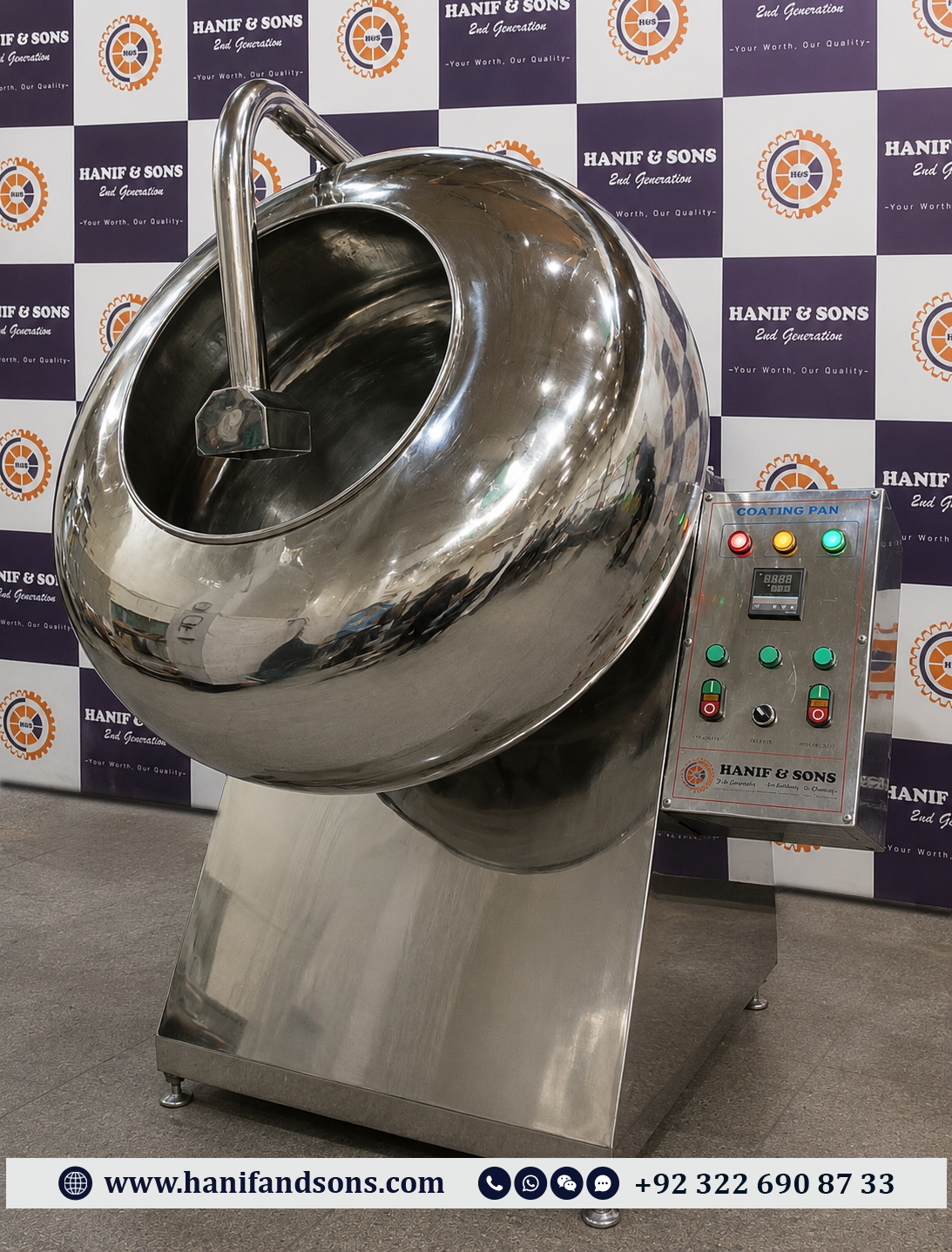 35KG Powder Coating Pan by Hanif and Sons