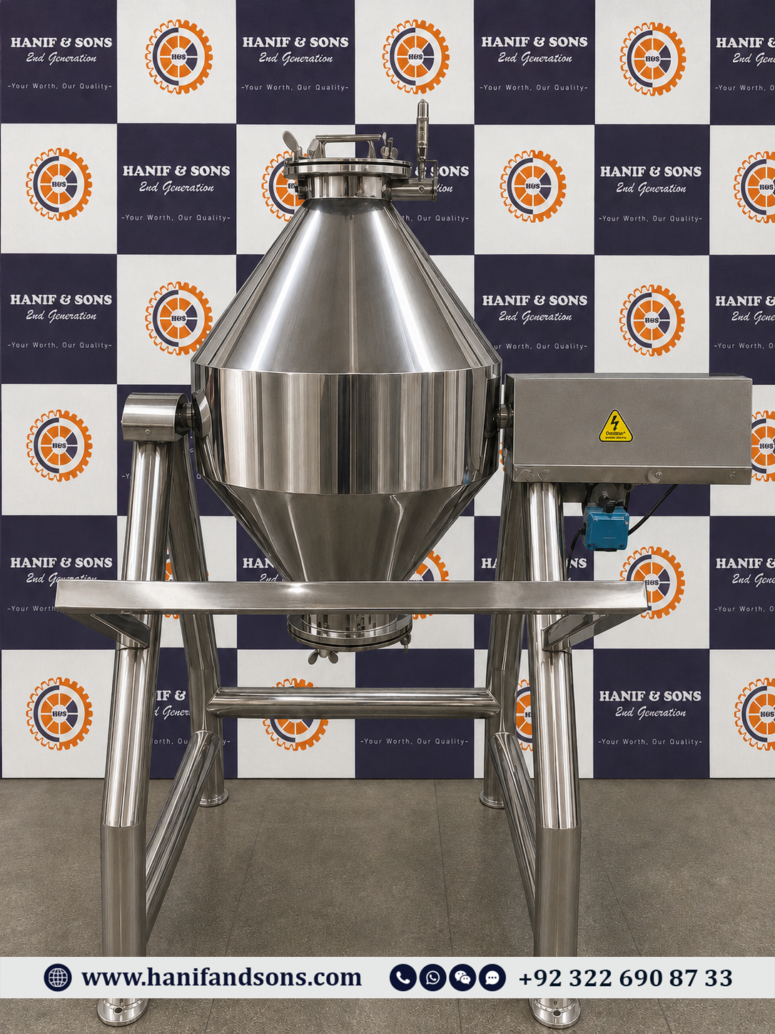 50KG Double Cone Mixer by Hanif and Sons