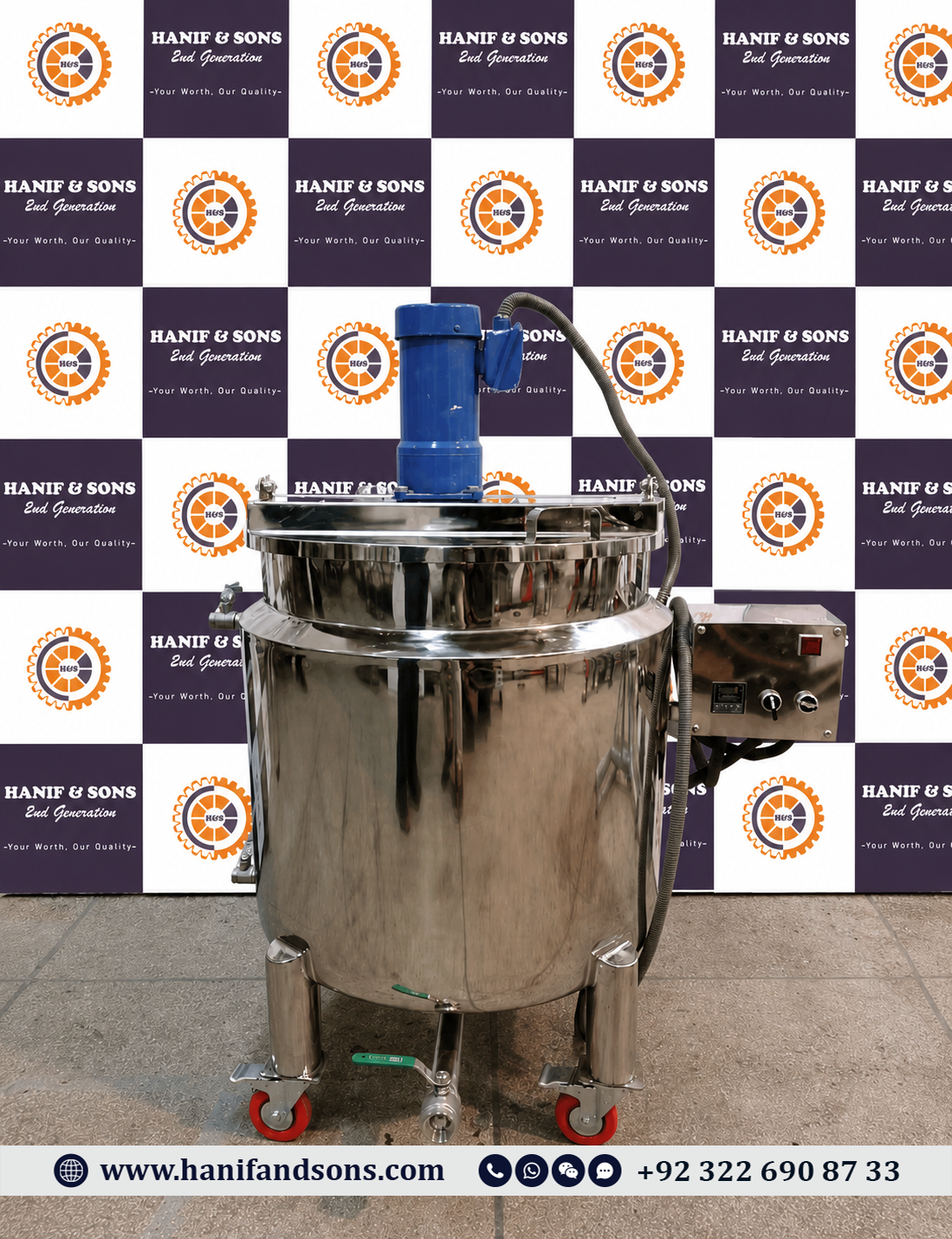 Double Jacket Tank With Agitator Mixer by Hanif and Sons