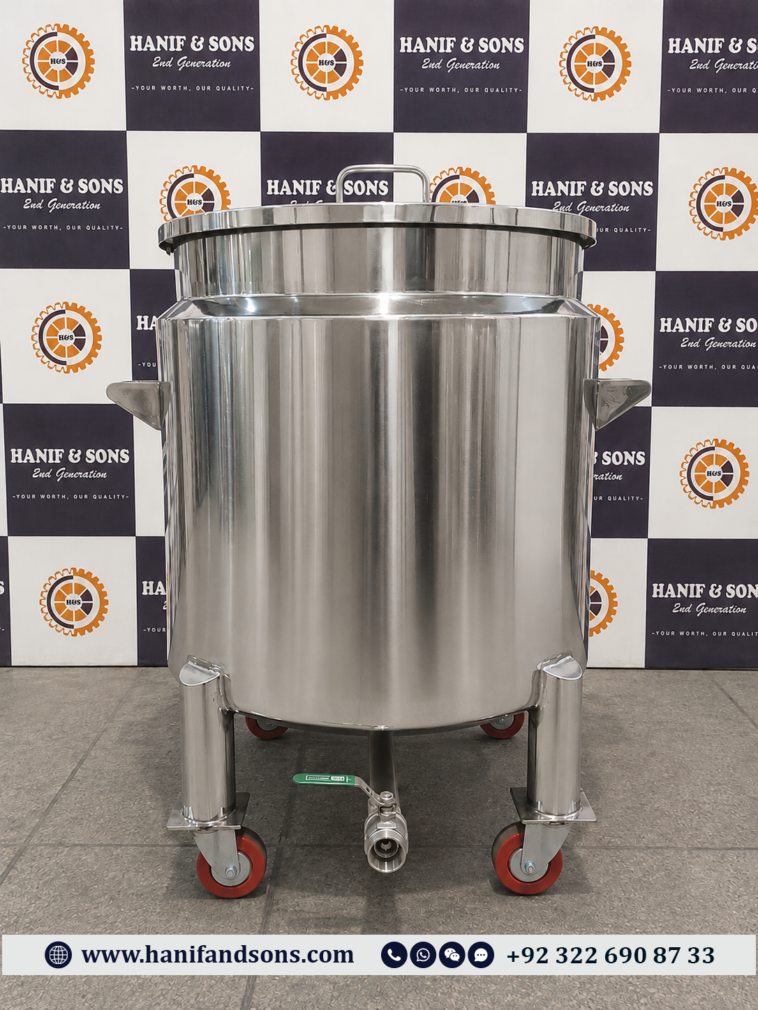 100KG Double Jacket Cooking Tank by Hanif and Sons