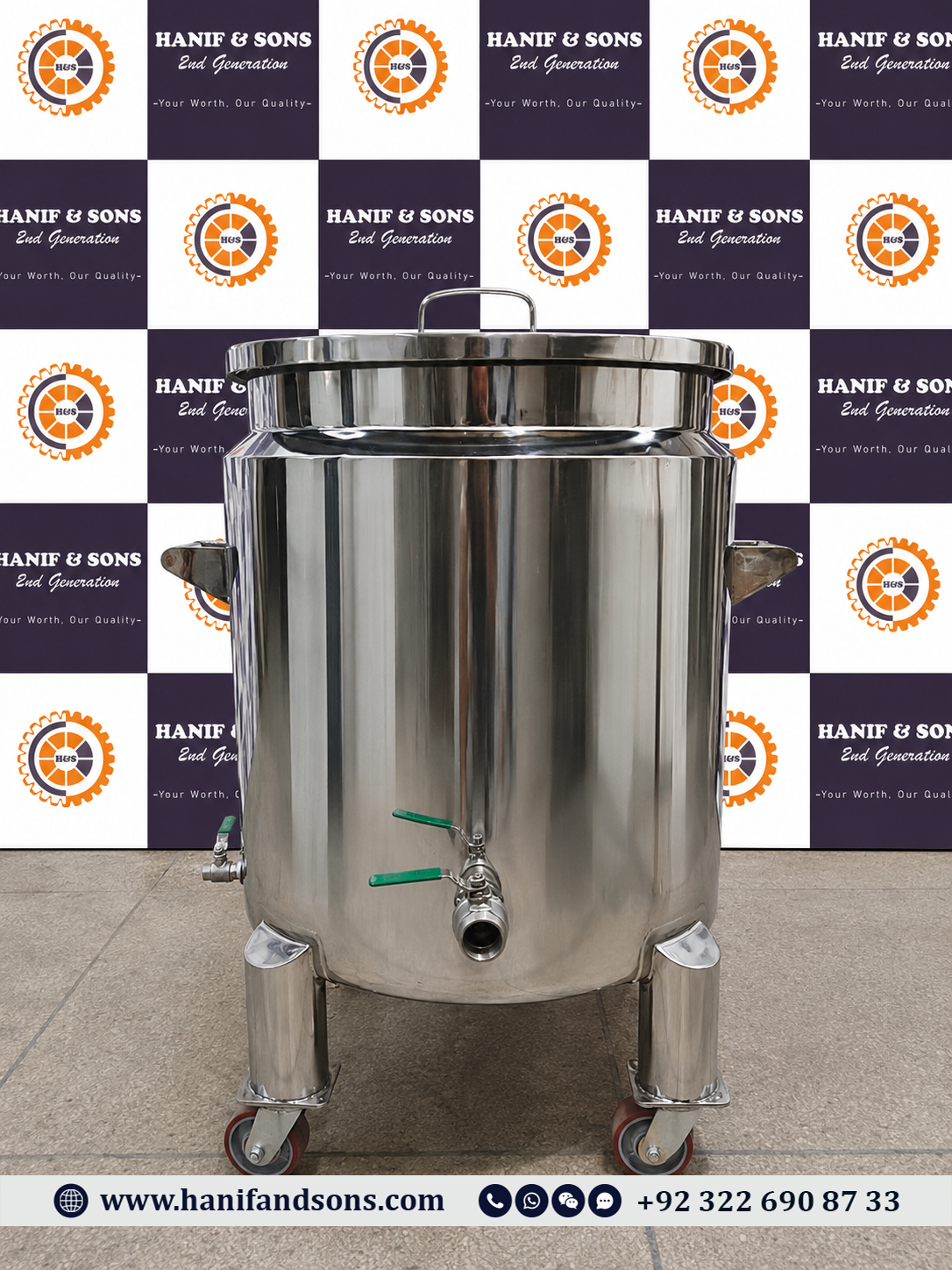 100KG Double Jacket Cooking Tank by Hanif and Sons