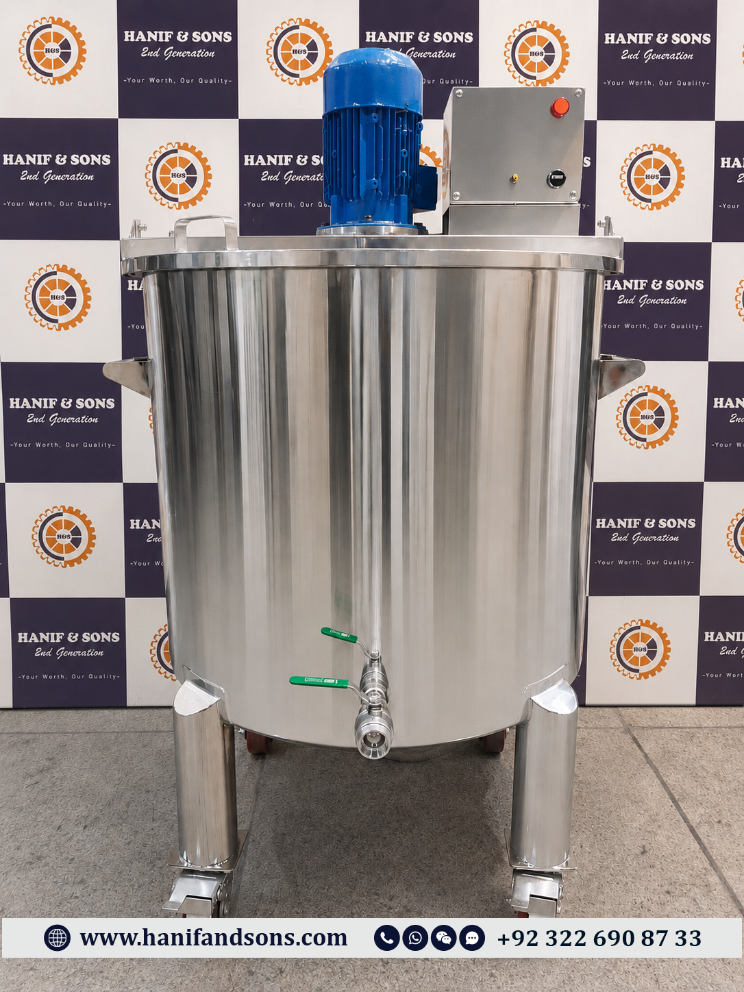 Tank With Overhead High Shear Disperser Mixer by Hanif and Sons