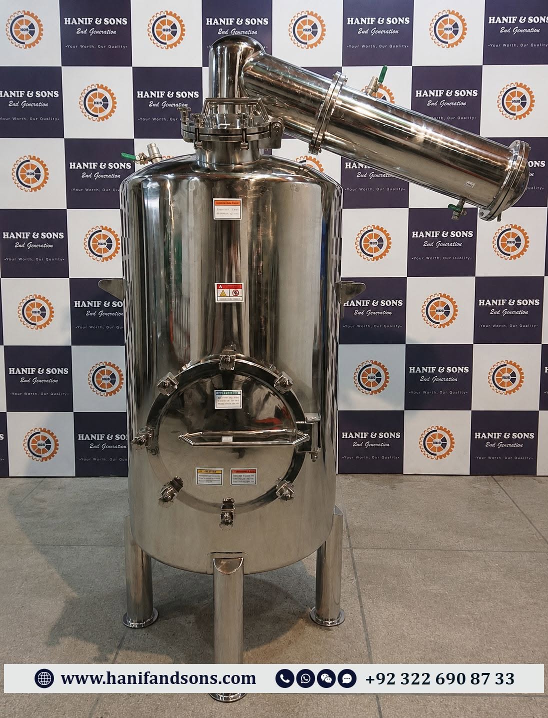 500L Distillation Tank by Hanif and Sons
