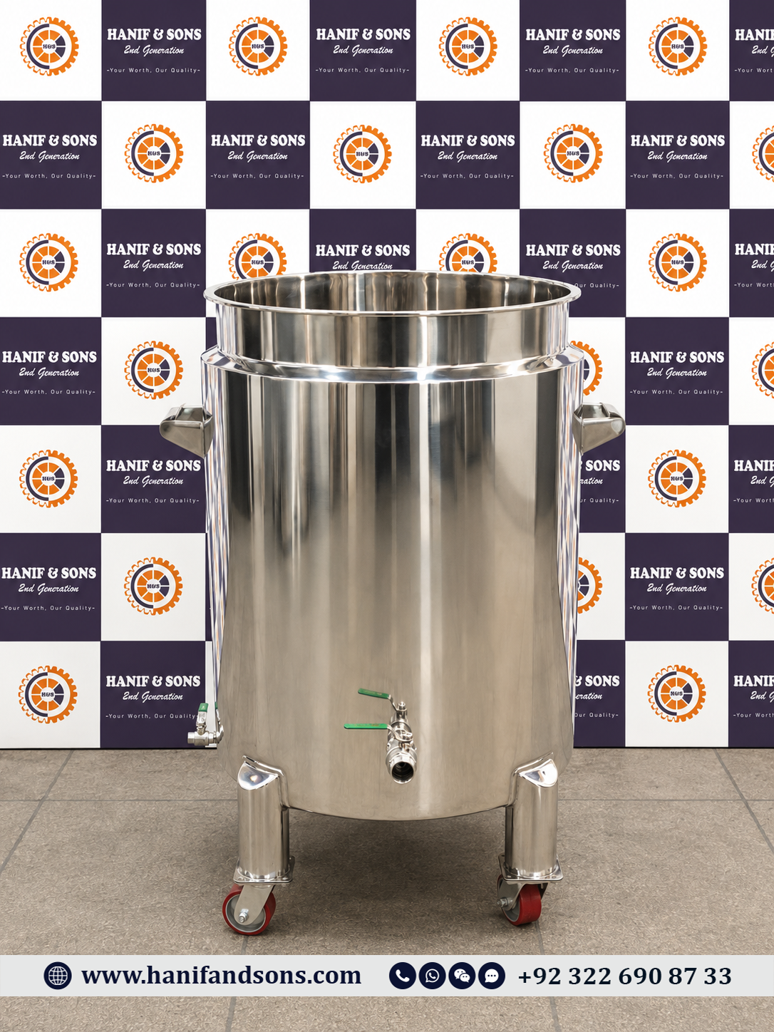 200KG Double Jacket Cooking Tank (Gas Burner) by Hanif and Sons